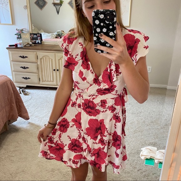 FREE PEOPLE WRAP FLORAL DRESS - Picture 8 of 10